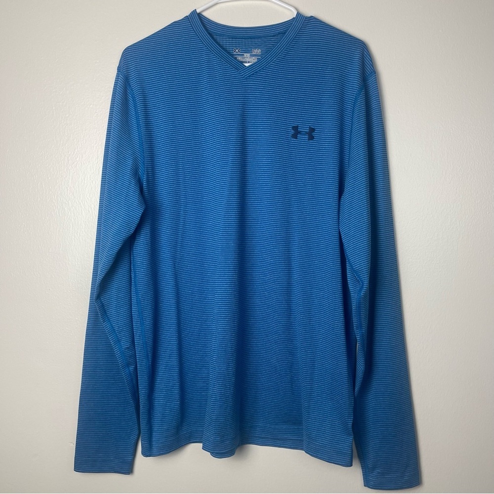 Under Armour ColdGear or HeatGear fitted V-neck long-sleeve athletic shirt